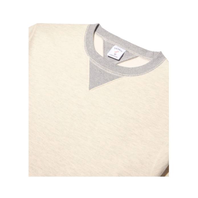 Double V-Notch Crewneck (Oatmeal/Heather Grey)