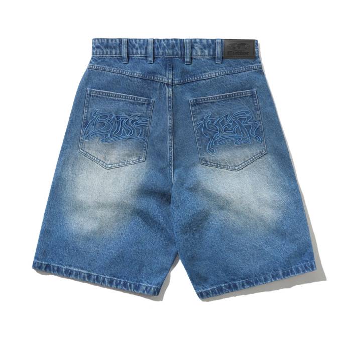 Drummer Baggy Denim Shorts (Stone Wash Blue)