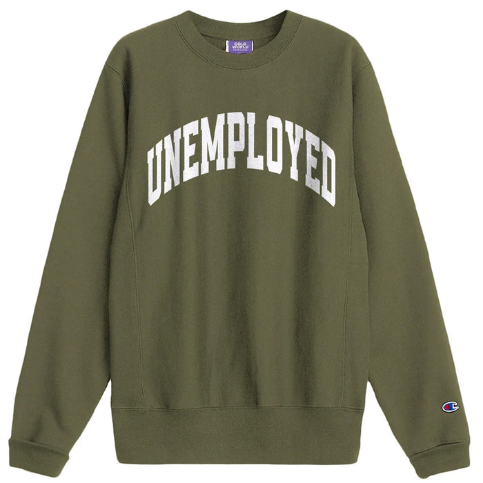 Unemployed Champion Reverse Weave Crewneck (Fresh Olive)