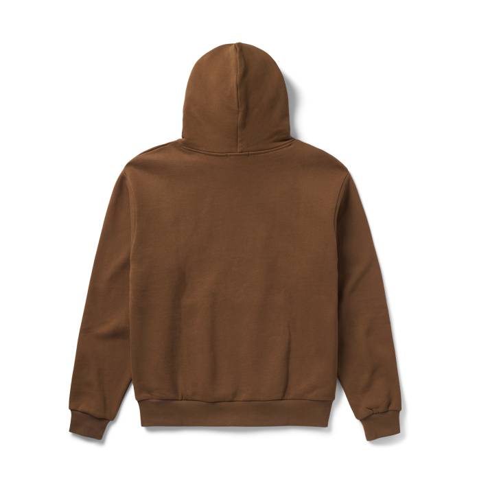 Embroidered Hoodie (Walnut w/Cream)
