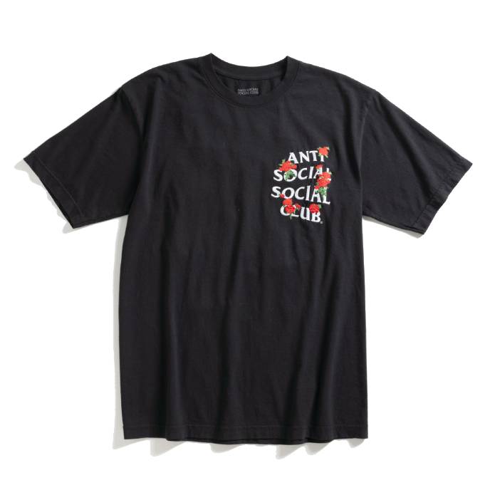 Embroidered Rose Kkotch Tee (Black)