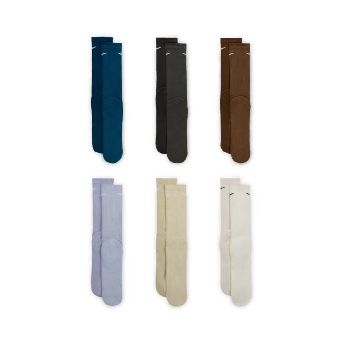 Everyday Plus Cushioned Training Crew Socks 6 Pairs (Blue)