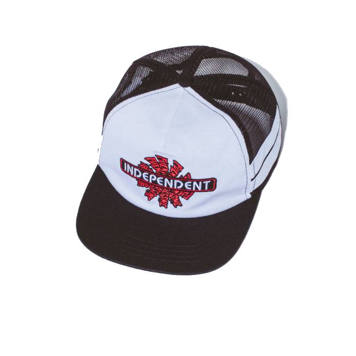 FA x Independent Spiral Logo Trucker (White/Black)
