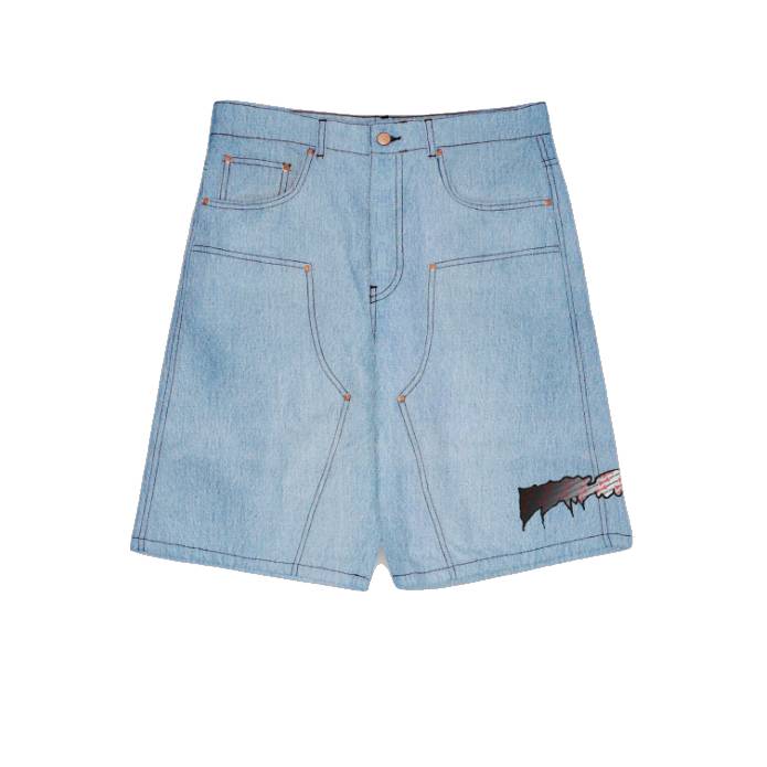 FA x Independent Double Knee Short (Denim)