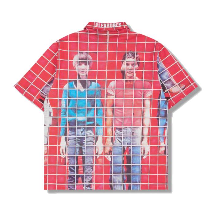 Food Button Up (Red)