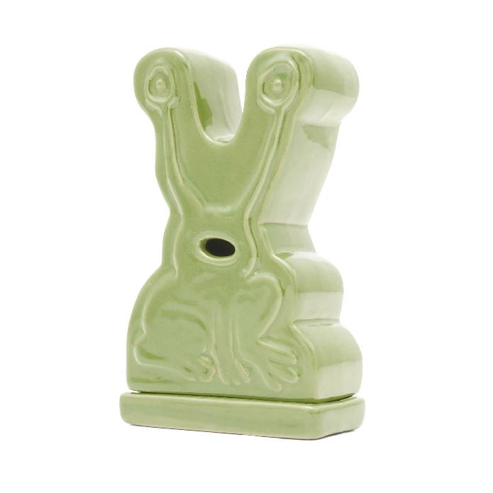 Frog Ceramic Incense Holder (Light Green)