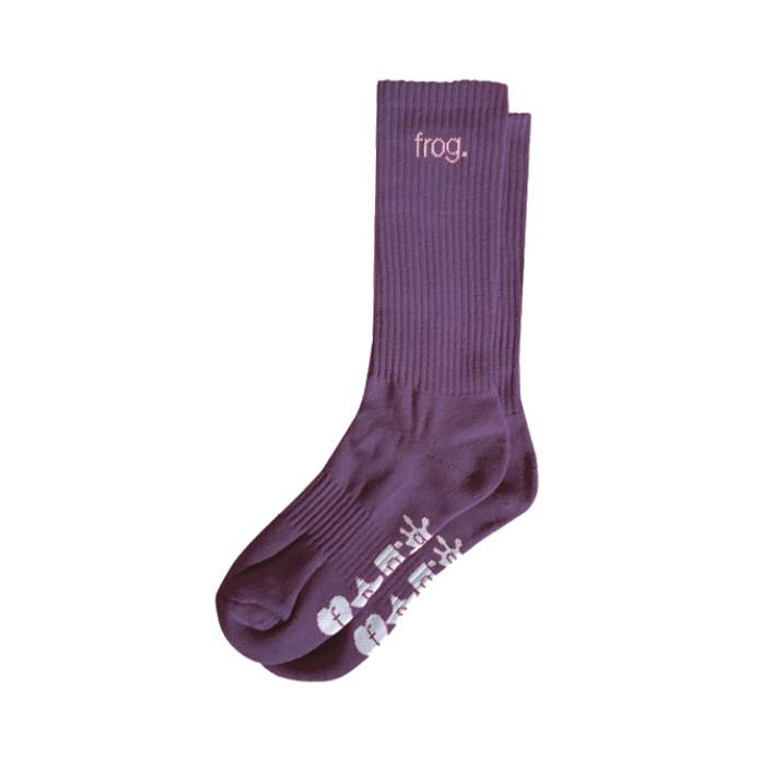 Frog Socks (Plum)