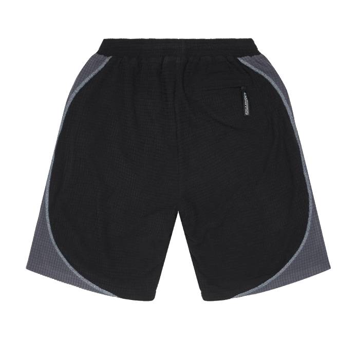 Grid Fleece Hoop Shorts (Black/Silver)