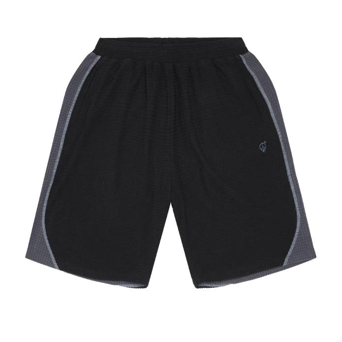 Grid Fleece Hoop Shorts (Black/Silver)