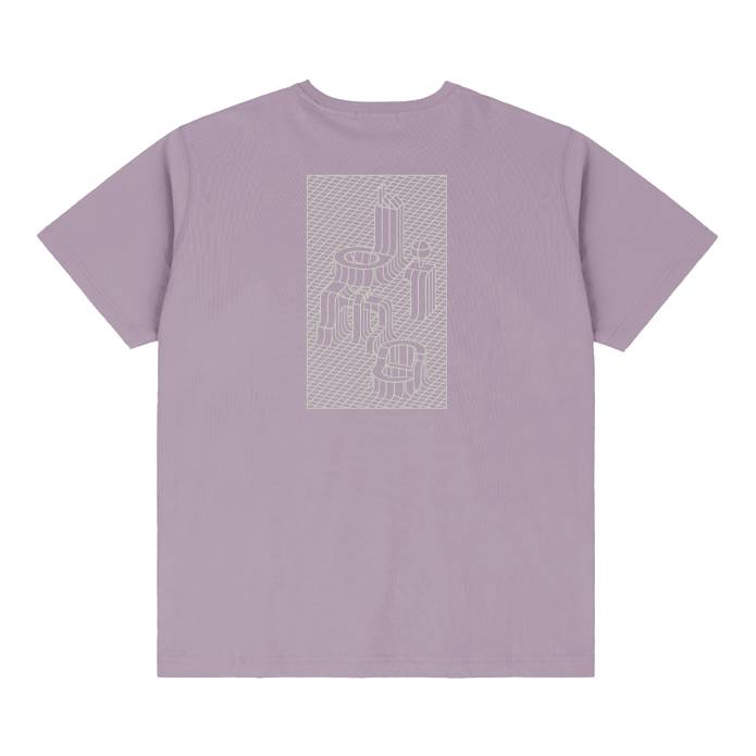 Grid T-Shirt (Plum Gray)