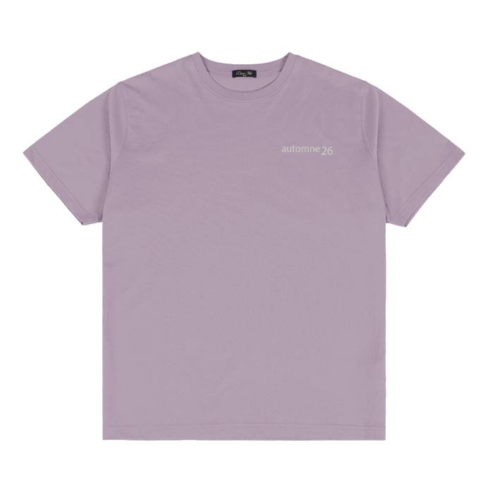 Grid T-Shirt (Plum Gray)