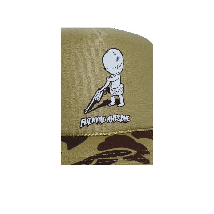 Gun Baby Soft Foam Trucker Hat (Washed Camo)