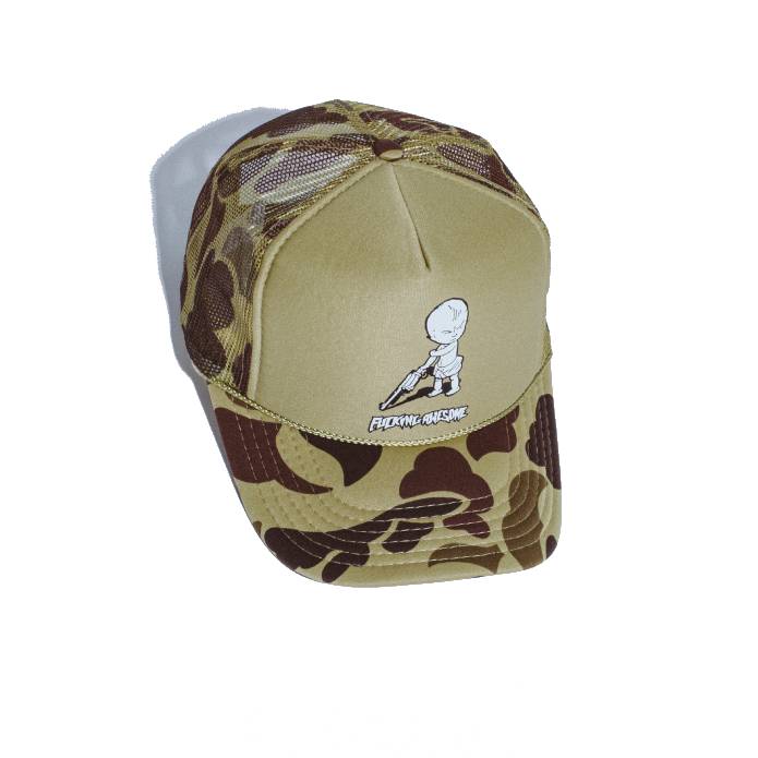 Gun Baby Soft Foam Trucker Hat (Washed Camo)