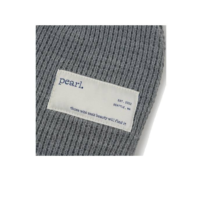 Hidden Label Waffle Beanie (Gray)