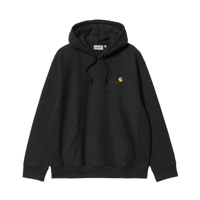 Hooded American Script Sweatshirt (Black)