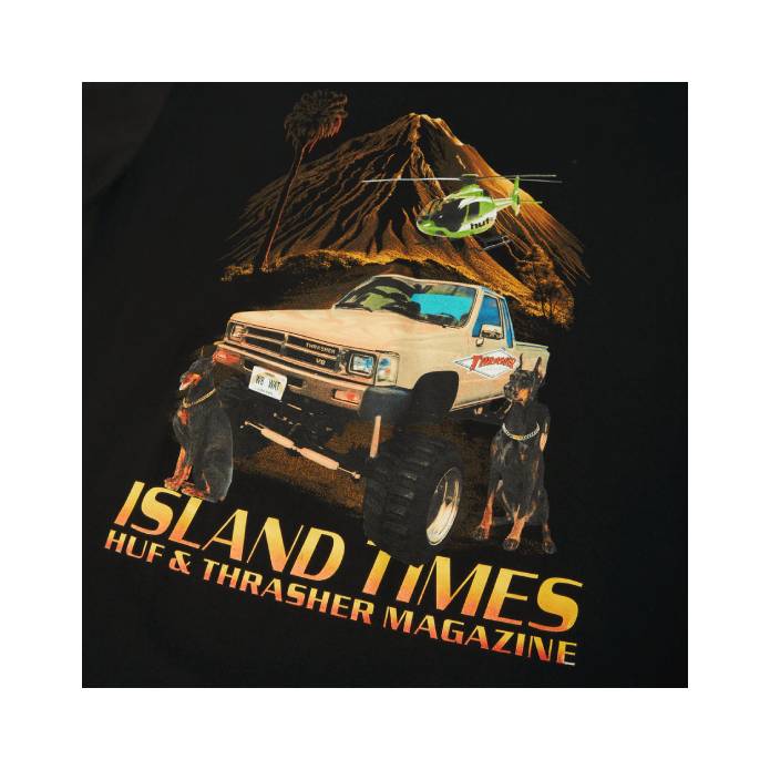 HUF x Thrasher Island Times S/S Tee (Black)