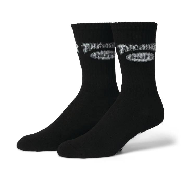 HUF x Thrasher Logo Sock (Black)