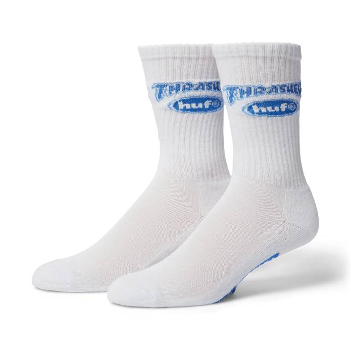 HUF x Thrasher Logo Sock (White)