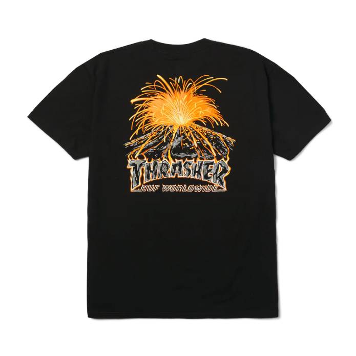 HUF x Thrasher Meltdown S/S Tee (Black)