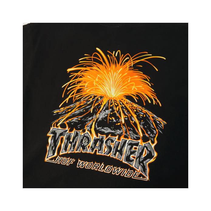 HUF x Thrasher Meltdown S/S Tee (Black)