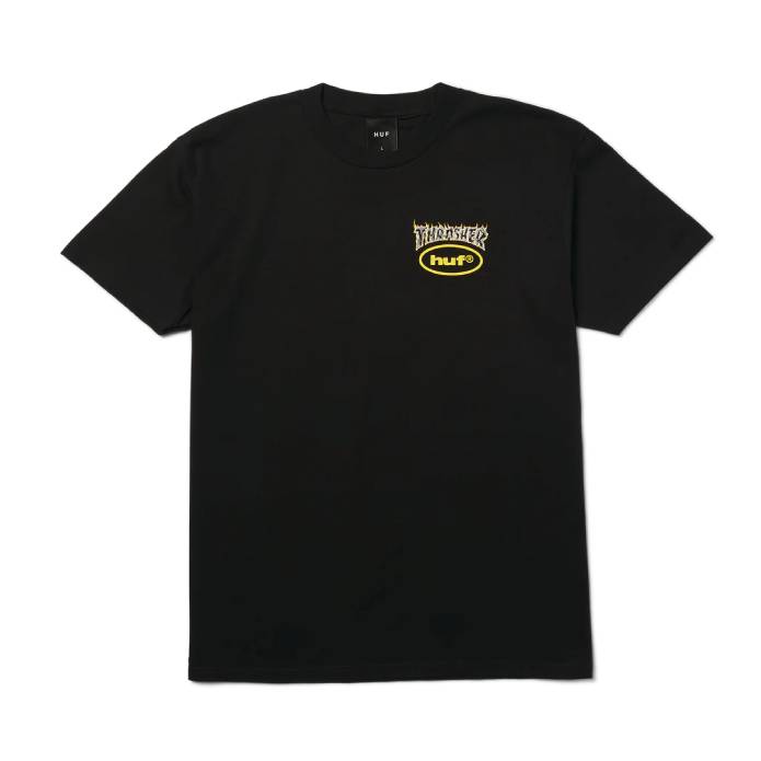 HUF x Thrasher Meltdown S/S Tee (Black)