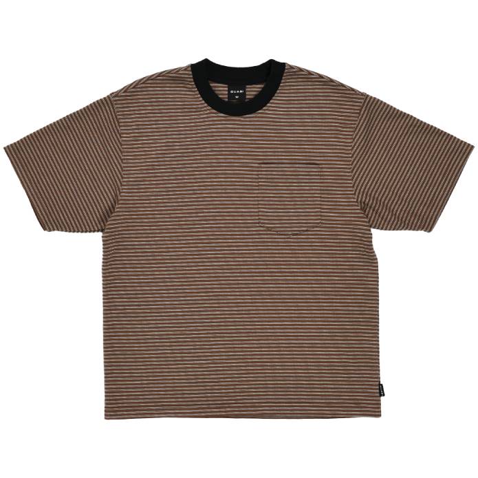 ISO Striped Pocket Tee (Brown)