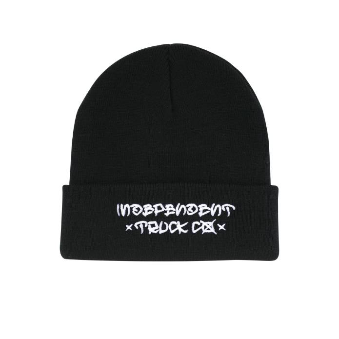 ITC Street Script Beanie Long Shoreman Hat (Black)