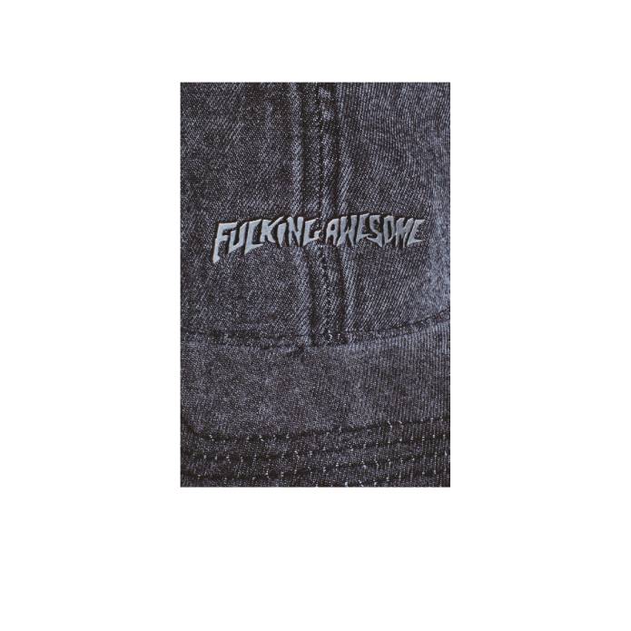 Metal Stamp Logo 6 Panel Hat (Black)