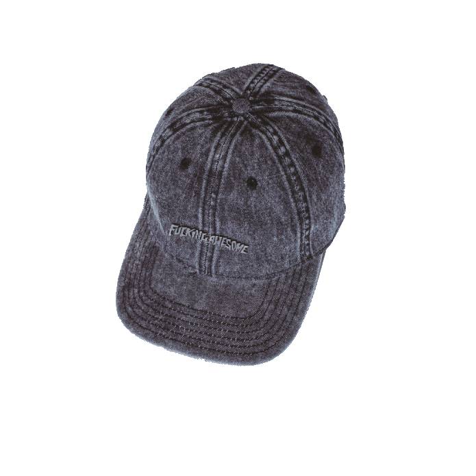 Metal Stamp Logo 6 Panel Hat (Black)