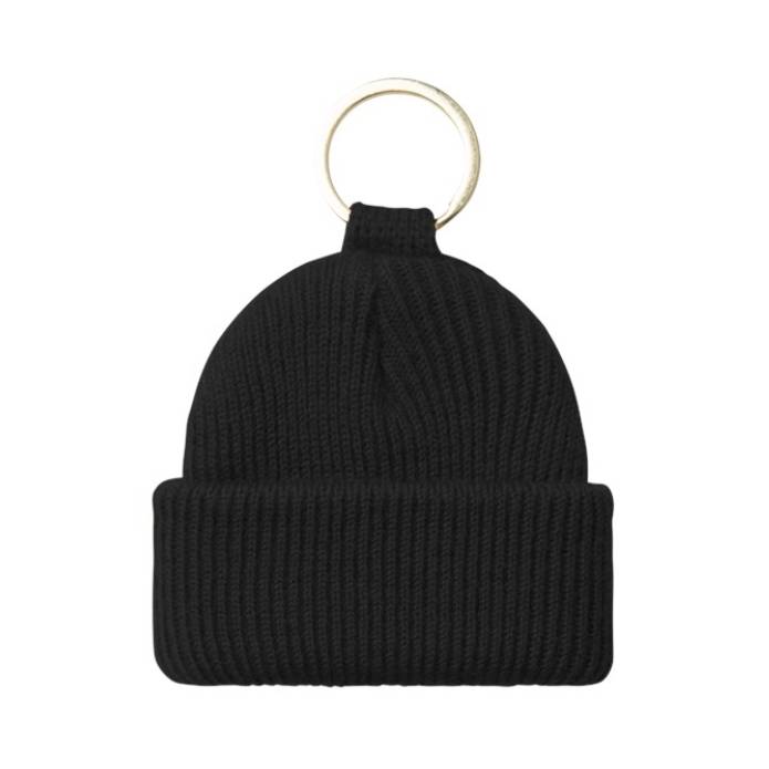 Mini Watch Hat Keychain (Black)