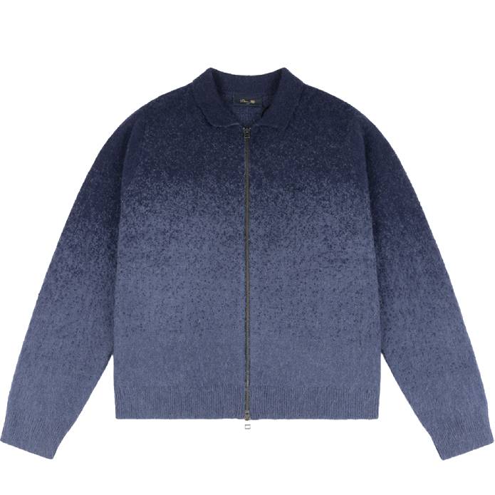 Mohair Double Zip Knit (Midnight Blue)