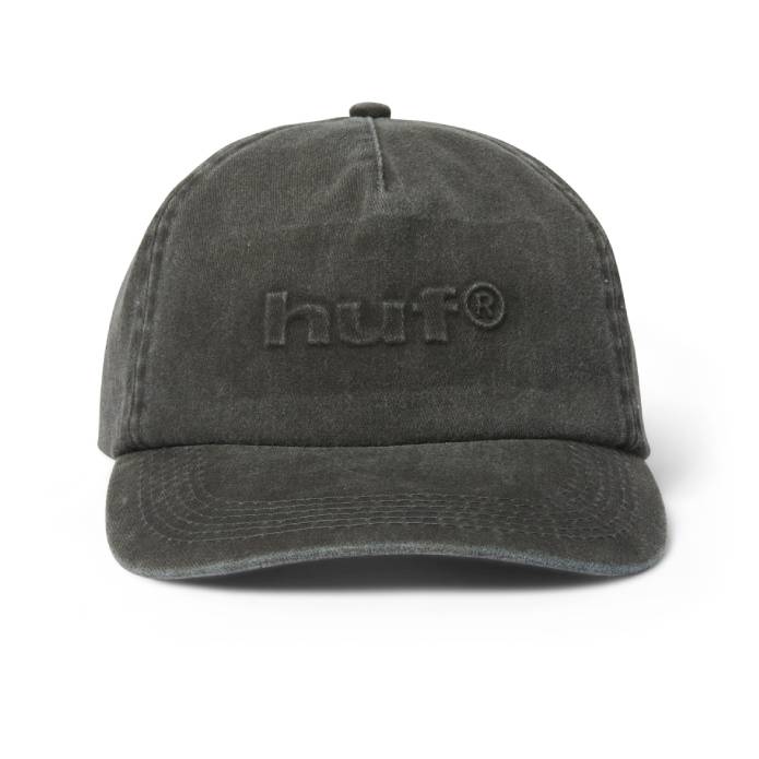 Pacific Wash 5 Panel Hat (Black)