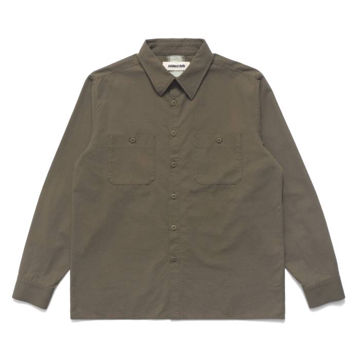 Paneled Work Shirt (Olive)
