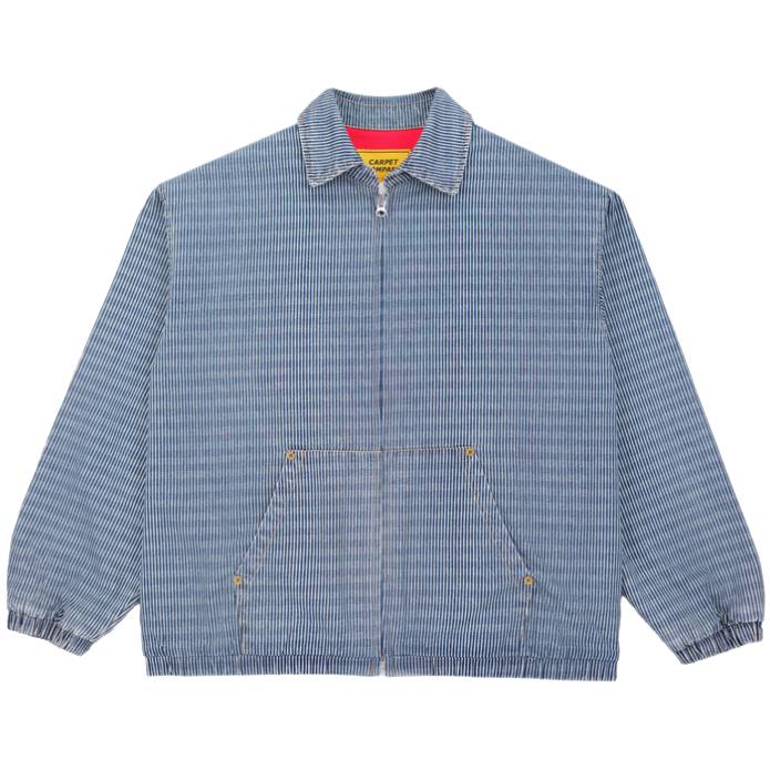 Pinstripe Denim Work Jacket (Dark)
