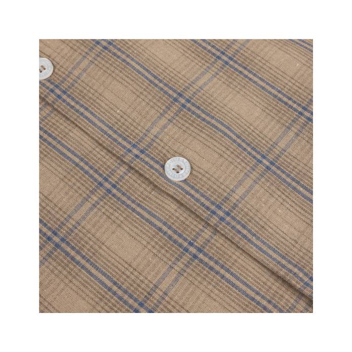 Plaid Button Up Shirt (Brown)
