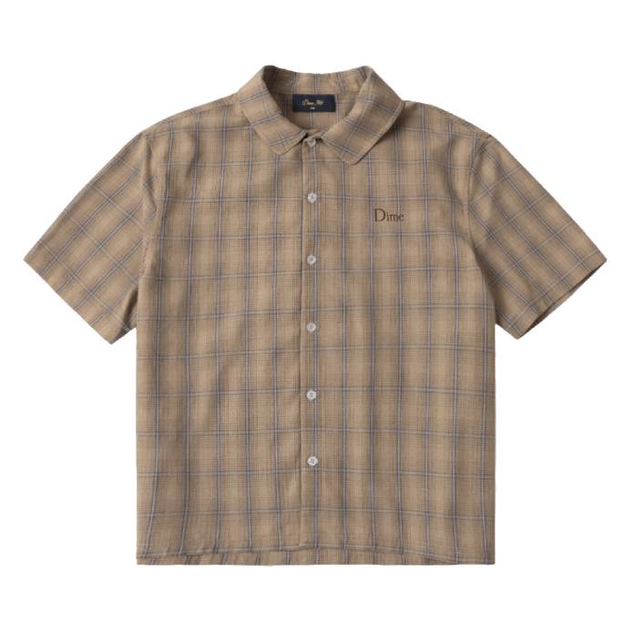 Plaid Button Up Shirt (Brown)