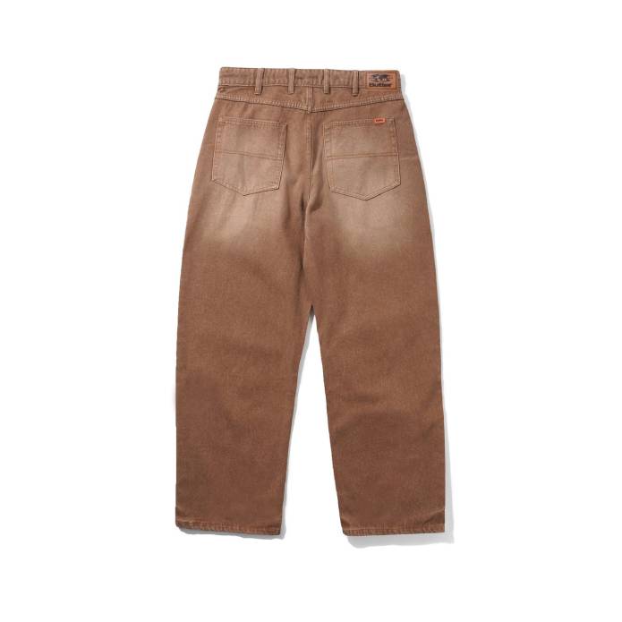 Relaxed Denim Jeans (Distressed Brown)