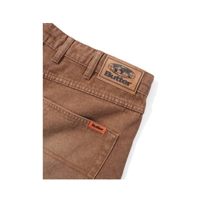 Relaxed Denim Jeans (Distressed Brown)