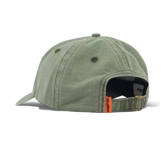 Ripstop Rounded Logo 6 Panel Cap (Washed Army)