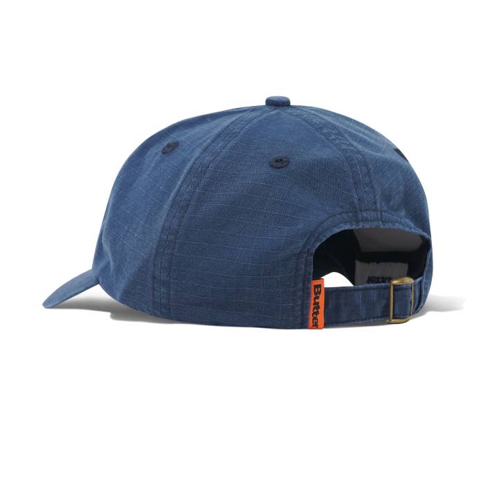 Ripstop Rounded Logo 6 Panel Cap (Washed Navy)