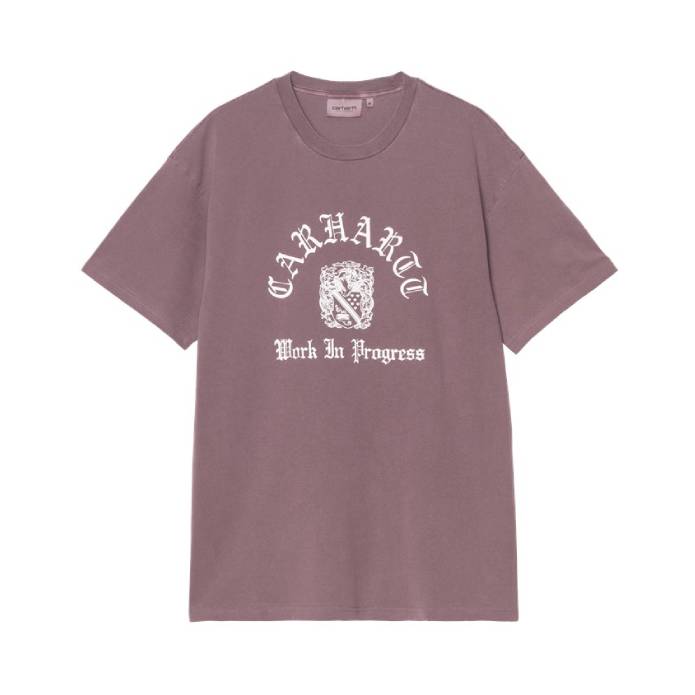 S/S Coat Of Arms T-Shirt (Garment Dyed Cozy Purple)