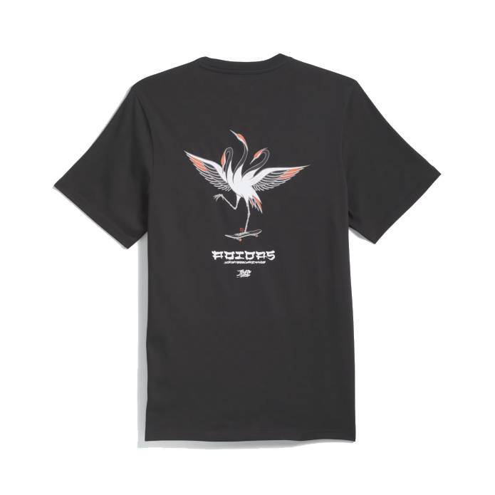Skateboarding x Temple of Skate Crane Tee (Black/White)
