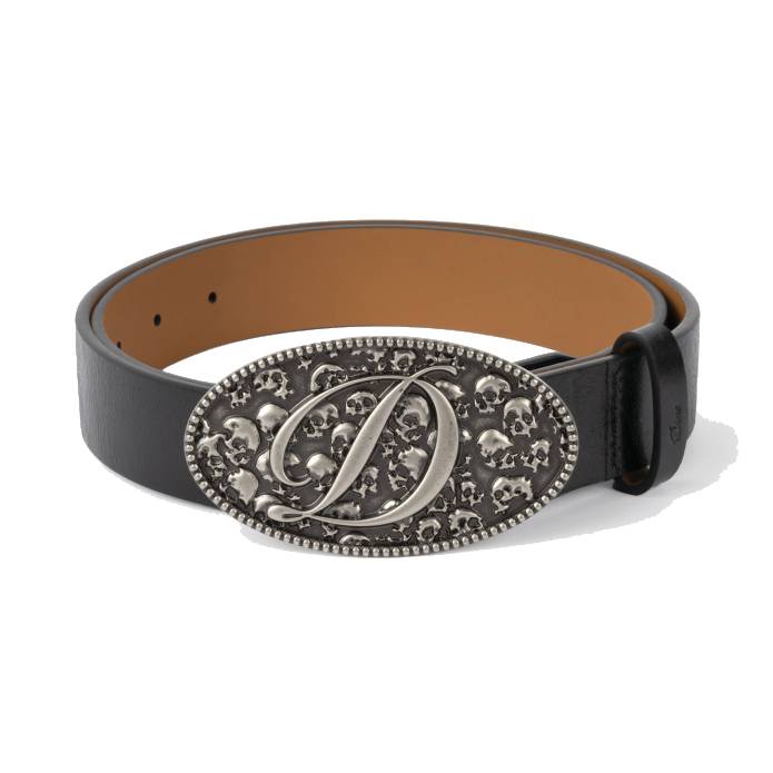 Skull Leather Belt (Black)