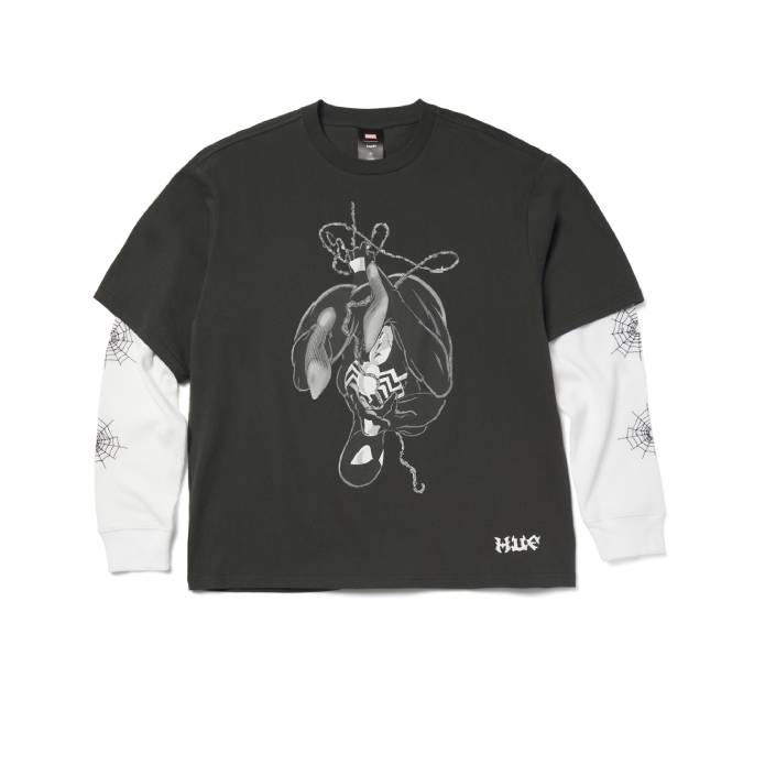 Spiderman Web L/S Double Layer Top (Black)