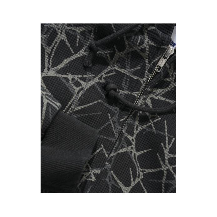 Thorn Camo Waffle Zip-Thru Hood (Black)