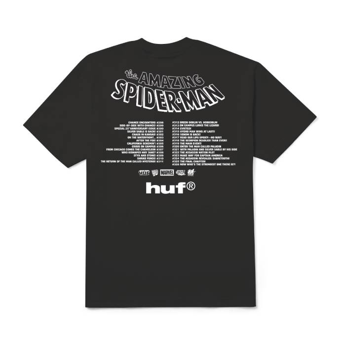 Huf X Spiderman Three Hundred S/S Tee (Black)