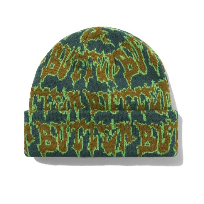 Throw Beanie (Forest/Lime)