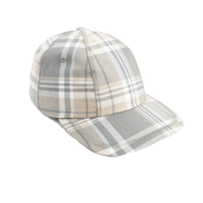 Twisted 6 Panel Hat (Grey Plaid)