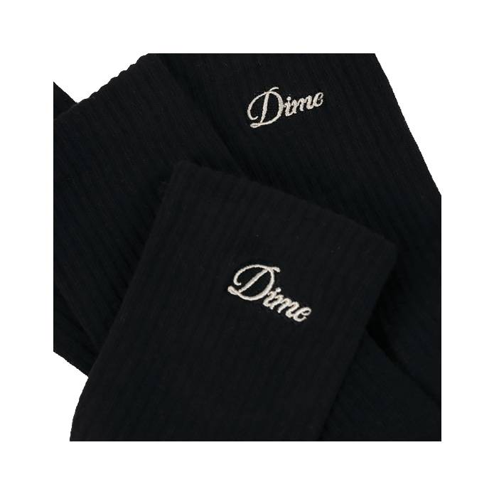 Two Pack Long Crew Socks (Black)