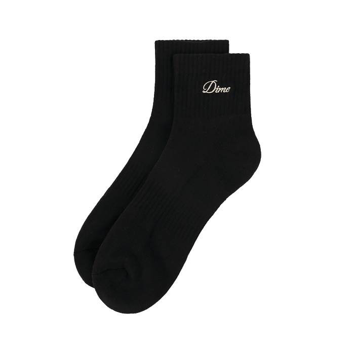 Two Pack Short Ankle Socks (Black)